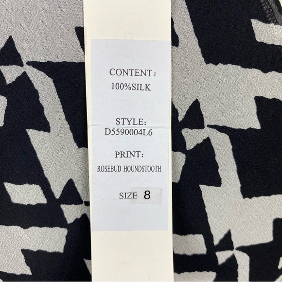 Diane Von Furstenberg silk lane houndstooth print dress - Picture 6 of 10